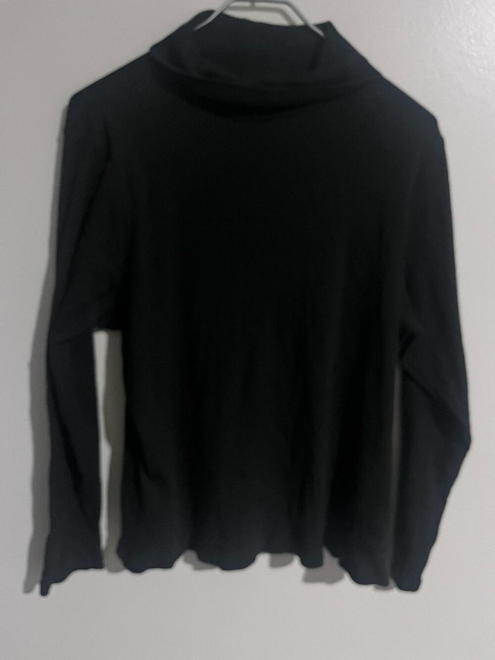 Old Navy Sweater Womens 2XL Black Ribbed Turtleneck Lightweight Stretchs